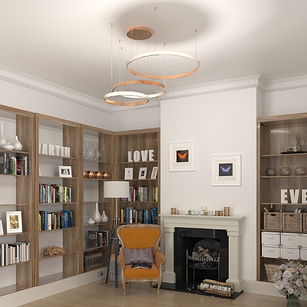 Светильник подвесной Posh 90275/3 медный Smart