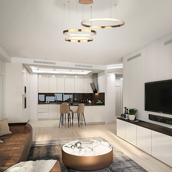 Светильник подвесной Posh 90275/3 медный Smart