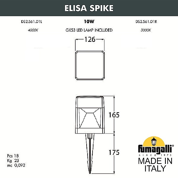Грунтовый светильник Elisa DS2.561.000.AXD1L