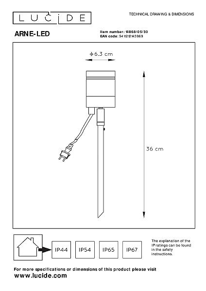 Грунтовый светильник Arne-Led 14868/05/30