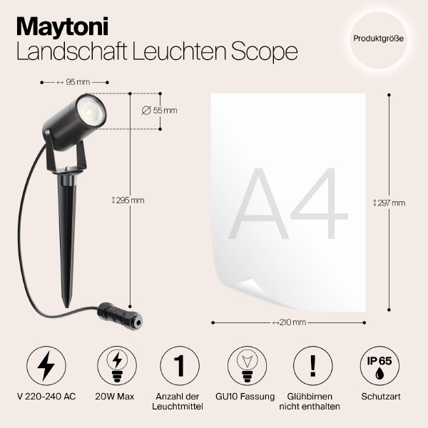 Грунтовый светильник Scope O025FL-01B