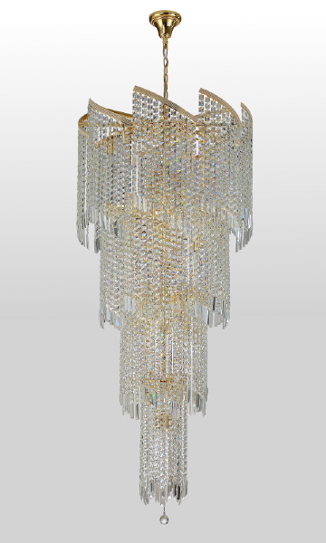 Люстра каскадная Crystal Lux GRANDE SP25 D800 GOLD