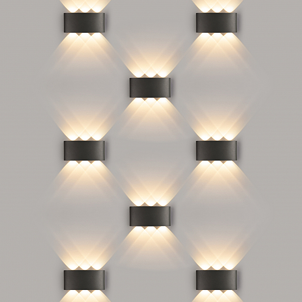 Уличный настенный светильник Twinky 1551 TECHNO LED TWINKY TRIO черный