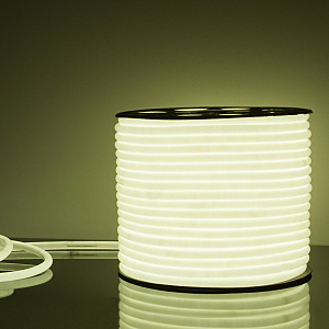LED лента Elektrostandard Гибкий неон LS003 220V 9.6W 144Led 2835 IP67 16mm 6500K круглый холодный белый, 50 м