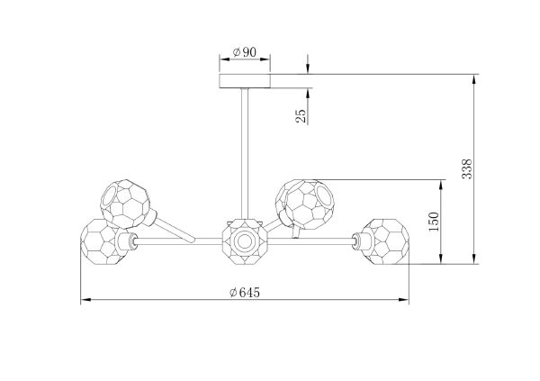 Потолочная люстра Grace FR5114PL-06BZ