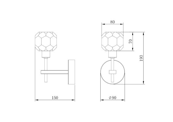 Настенное бра Grace FR5114WL-01BZ