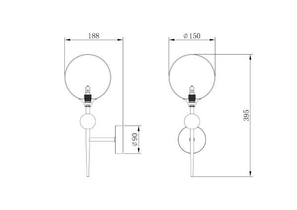 Настенное бра Maddison FR5115WL-01BZ