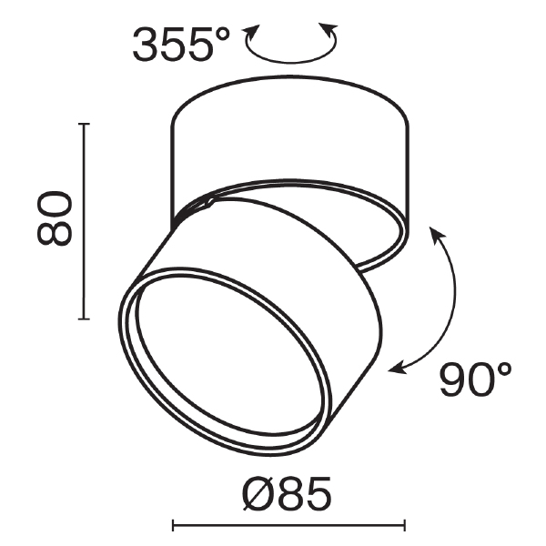 Накладной светильник Onda C024CL-L12B4K
