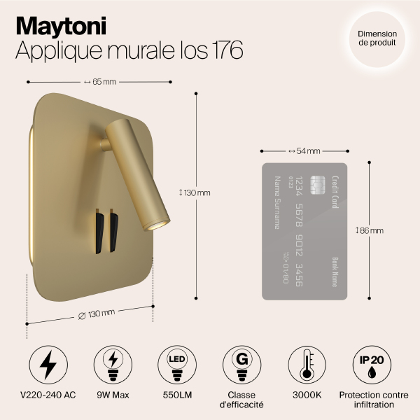 Настенное бра Ios 176 C175-WL-01-6W-MG
