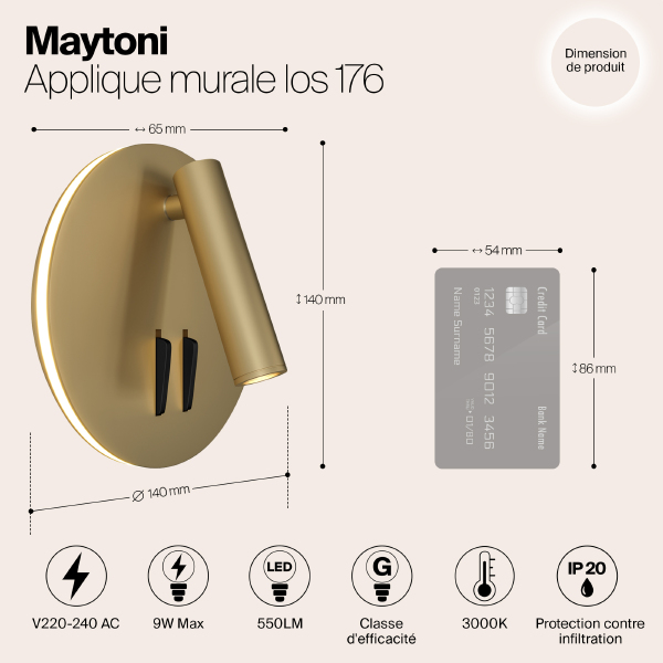 Настенное бра Ios 176 C176-WL-01-6W-MG