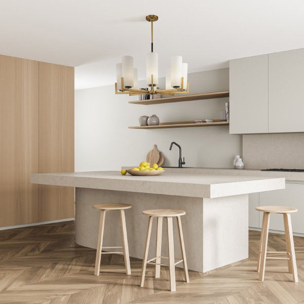 Люстра на штанге Fortano MOD089PL-08BS