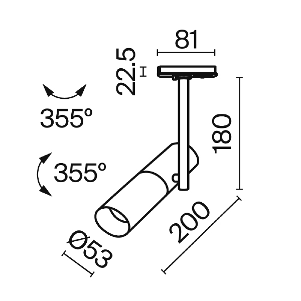 Трековый светильник Elti Unity TR005-1-GU10-BG