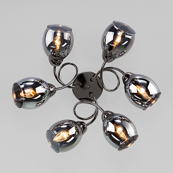 Потолочная люстра Roselyn 30171/6 черный жемчуг