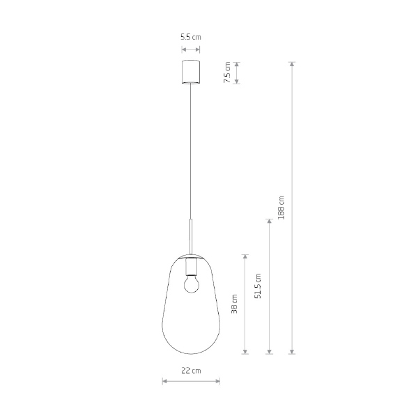 Светильник подвесной Pear M 8672