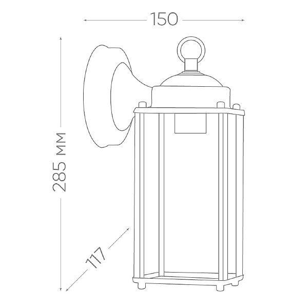 Уличный настенный светильник Санторини 11600
