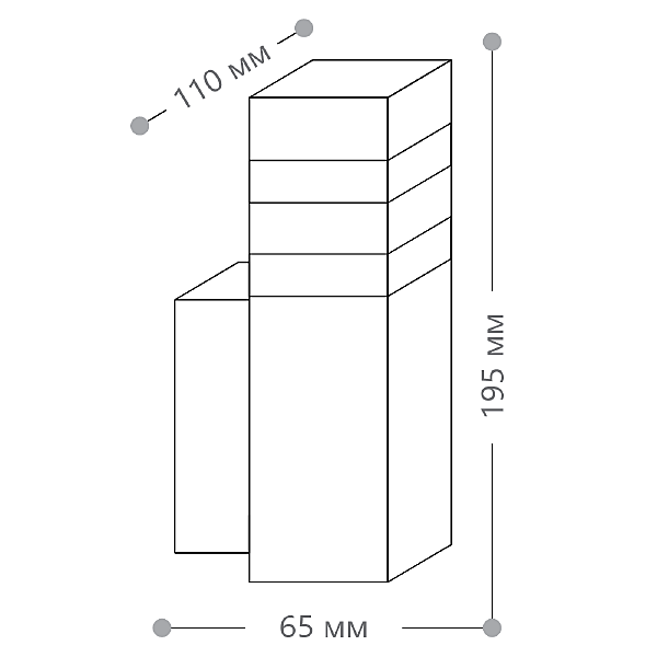Уличный настенный светильник Сеул 41153
