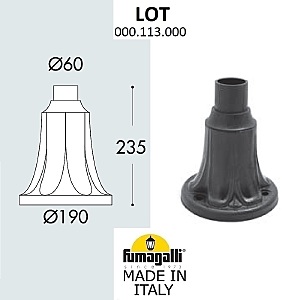 Консольный уличный светильник Столб Классический 000.113.000.A0