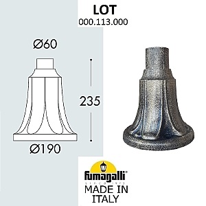 Консольный уличный светильник Столб Классический 000.113.000.B0