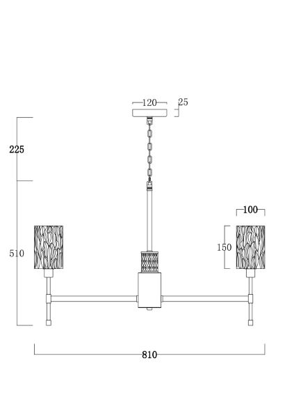 Подвесная люстра Elsa FR5133PL-08CH