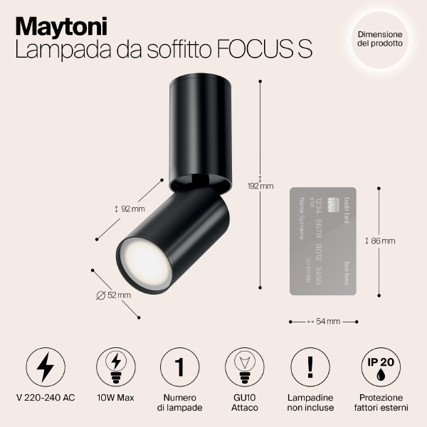 Светильник спот Focus S C051CL-01B