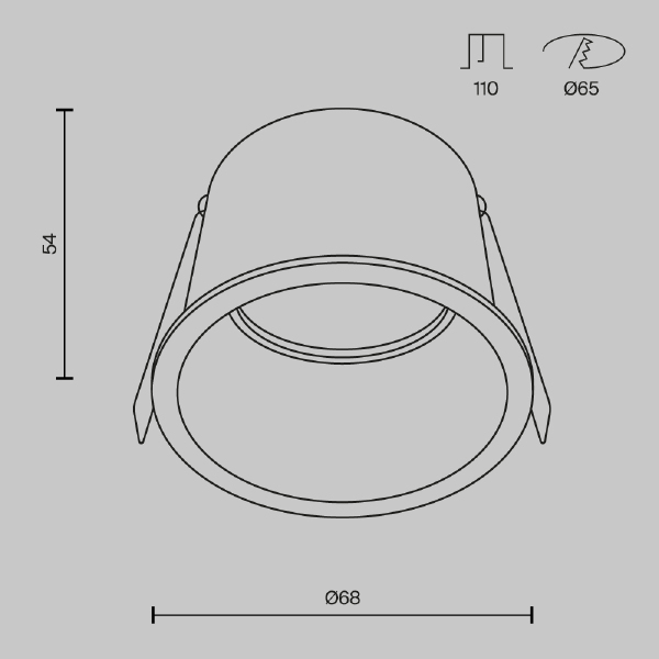Встраиваемый светильник Reif DL049-01B