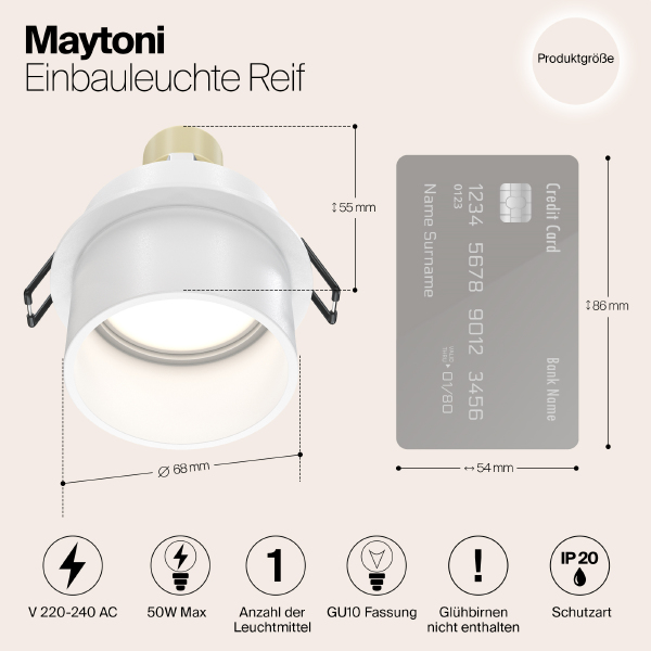 Встраиваемый светильник Reif DL050-01W