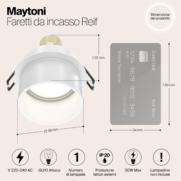 Встраиваемый светильник Reif DL050-01W