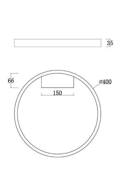 Светильник потолочный Rim MOD058CL-L25BS4K