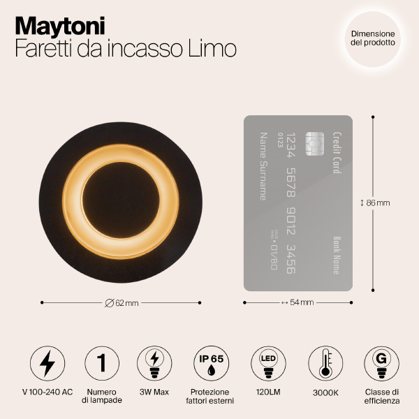 Уличный встраиваемый Limo O037-L3B3K