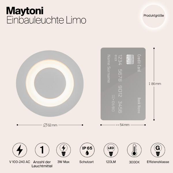 Уличный встраиваемый Limo O037-L3W3K