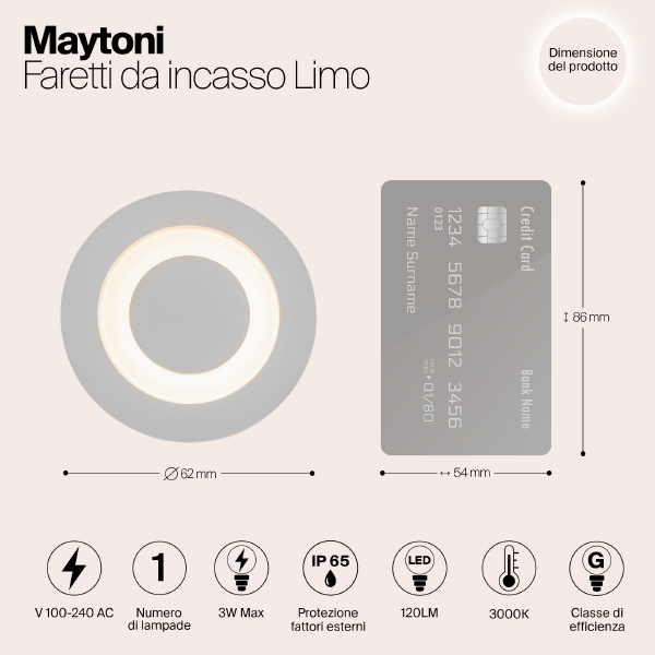 Уличный встраиваемый Limo O037-L3W3K