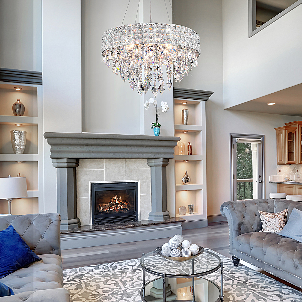 Подвесная люстра Kira 10115/5 хром/прозрачный хрусталь Strotskis