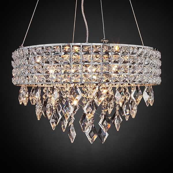 Подвесная люстра Kira 10115/5 хром/прозрачный хрусталь Strotskis