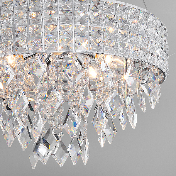 Подвесная люстра Kira 10115/5 хром/прозрачный хрусталь Strotskis