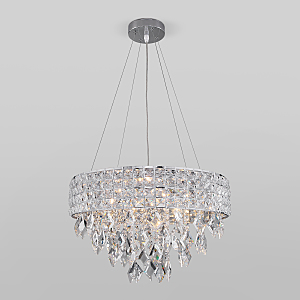 Подвесная люстра Kira 10115/5 хром/прозрачный хрусталь Strotskis