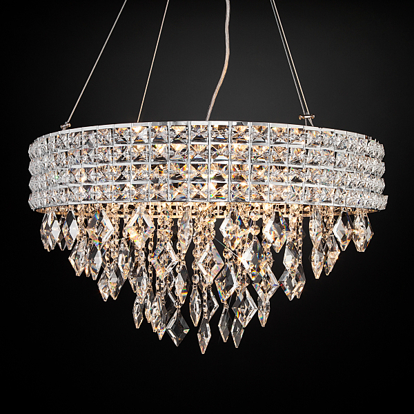 Подвесная люстра Kira 10115/8 хром/прозрачный хрусталь Strotskis