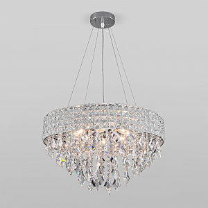 Подвесная люстра Kira 10115/8 хром/прозрачный хрусталь Strotskis