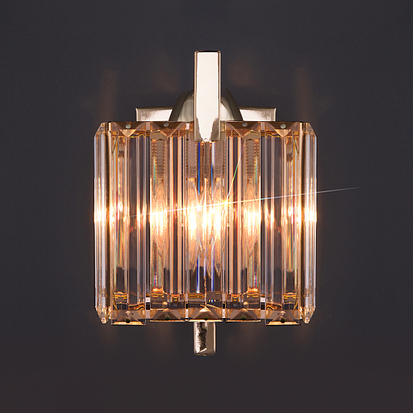 Настенное бра April 10117/1 золото/прозрачный хрусталь Strotskis