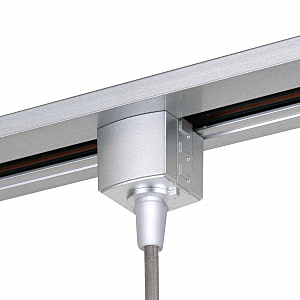 Комплектующие для трек-систем Коннектор для подвеса TRLM-1-CH /Коннектор для однофазного шинопровода серебро