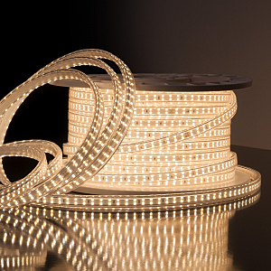 LED лента Elektrostandard Лента светодиодная Premium 220V 18W 180Led 2835 IP65 4200К дневной белый, 50 м, двухрядная (LS011 22