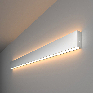 Настенный светильник Grand Линейный светодиодный накладной двусторонний светильник 103см 40W 3000K матовое серебро (101-100-40-