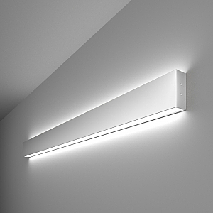 Настенный светильник Grand Линейный светодиодный накладной двусторонний светильник 103см 40W 6500K матовое серебро (101-100-40-