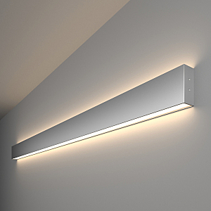 Настенный светильник Grand Линейный светодиодный накладной двусторонний светильник 128см 50W 4200K матовое серебро (101-100-40-