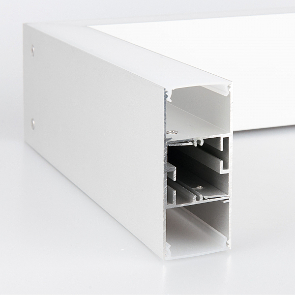 Настенный светильник Grand Линейный светодиодный накладной двусторонний светильник 53см 20W 6500K матовое серебро (101-100-40-5