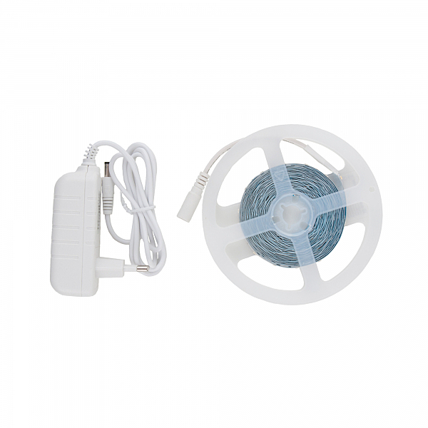 LED лента 12V 4,8W IP20 Набор светодиодной ленты 5m 2835 12V 60Led 4,8W IP20 3300K теплый белый (SLS 01 CW IP 20) a049836