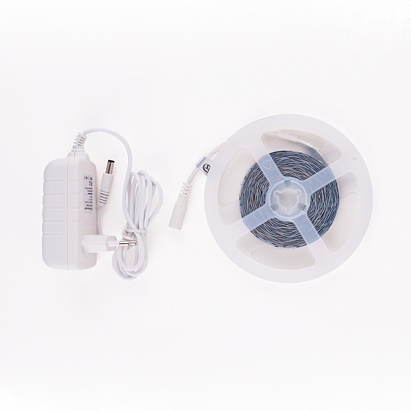 LED лента 12V 4,8W IP20 Набор светодиодной ленты 5m 2835 12V 60Led 4,8W IP20 6500K холодный белый (SLS 01 CW IP 20) a049837