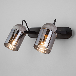 Светильник спот Mars 20122/2 черный/тертый серый