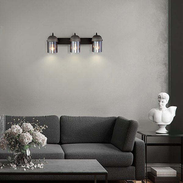 Светильник спот Mars 20122/3 черный/тертый серый