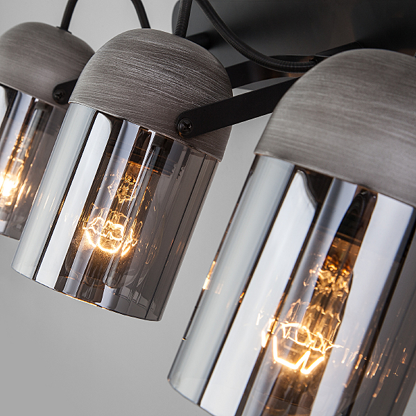 Светильник спот Mars 20122/3 черный/тертый серый