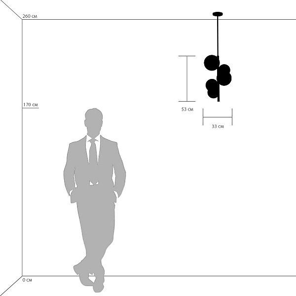 Люстра на штанге Croco 815053